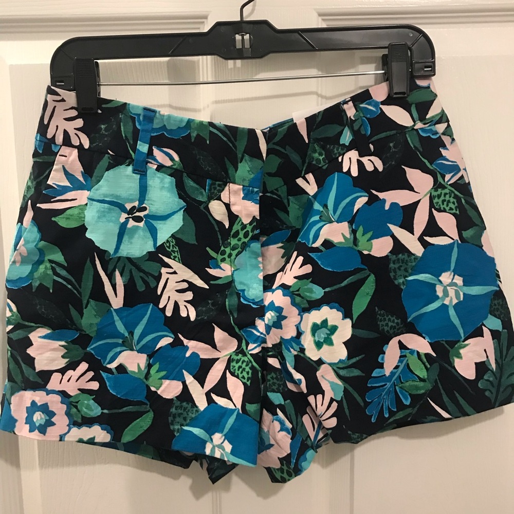 LOFT Floral Women Shorts - Blue and Green